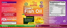 Load image into Gallery viewer, Omega 3 Fish Oil from High Desert Nutrition (60 soft gel capsules/1200mg)