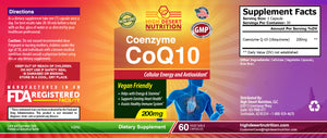 CoQ10 Ubiquinone from High Desert Nutrition (30 Capsules/200mg)