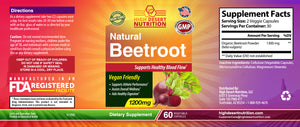 Beetroot from High Desert Nutrition (60 Capsules/1200mg)